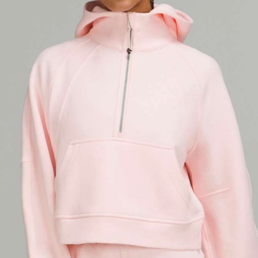 NEW Lululemon Strawberry Milkshake Oversized Half Zip Hoodie Size m/l